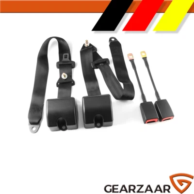 2x 3 Punkt Automatikgurt Sicherheitsgurt Universal Gurtpeitsche & E Prüfung - Bild 1 von 4