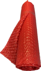 5'x12"x3/16" RED BUBBLE WRAP® ROLLS SMALL BUBBLES BUBBLEWRAP - Picture 1 of 1