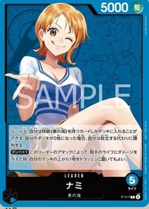 One Piece Card Game Promo Card P-117 Nami leader card Rare Japan PSL - Picture 1 of 1