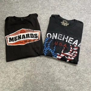 2er Pack T-Shirts schwarz Grafik Unisex XL - Bild 1 von 12