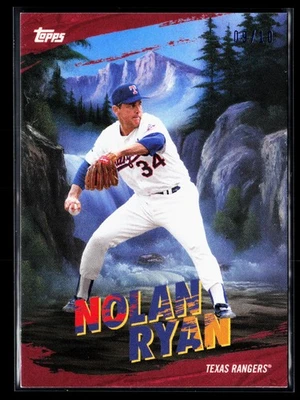 2023 Topps x Bob Ross: The Joy of Baseball Nolan Ryan Crimson /10 - Image 1 of 2