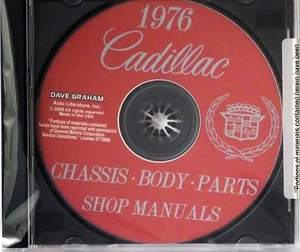1976 Cadillac Deville Eldorado Fleetwood Shop Service Manual and Body Repair CD - Picture 1 of 3