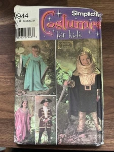 Simplicity Costume Halloween 5520 Child 3-8 Renaissance Medieval Viking Pirate - Picture 1 of 3