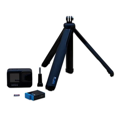 GoPro HERO9 Black – For Parts/Not Working – SD Card Error – Tripod, Battery, SD - Image 1 of 4