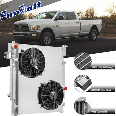 4ROW Radiator Shroud Fan For 2010-12 Dodge Ram 2500 3500/4500 6.7L Cummin Diesel - Image 1 of 4
