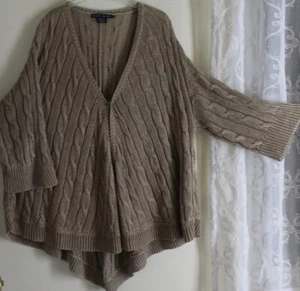 Ralph Lauren M L XL Lagenlook ART Linen Gold Sand Cardigan Sweater Jacket - Picture 1 of 10