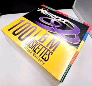 100 Pack Memorex 1.44MB Color Diskettes Disks High Density IBM  NEW OLD STOCK - Picture 1 of 8