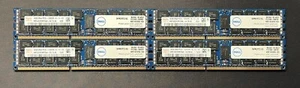64GB (4x16GB) Hynix 2Rx4 PC3L-10600R HMT42GR7MFR4A-H9 ECC server DELL R610 R710 - Zdjęcie 1 z 3