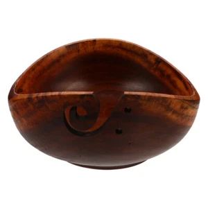 Wooden Yarn Bowl Crochet Holder bandeja de almacenamiento de lana accesorios de punto - Imagen 1 de 12