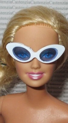 GAFAS BARBIE DOLL DE COLECCIÓN REPRO CON BISAGRAS BLANCO MARCO OJO DE GATO GAFAS DE SOL Foto 1 de 4