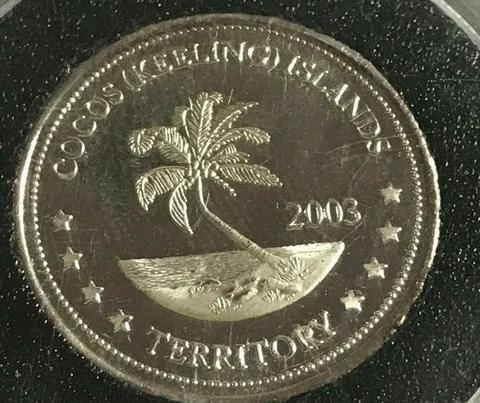 COCOS KEELING ISLANDS 2003 $10 DOLLAR PROOF COLLECTORS MISPRINT NO INSCRIPTION " Cover