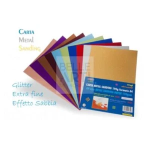 FOGLIO A4 " METAL SANDING " - ARGENTO - Foto 1 di 1