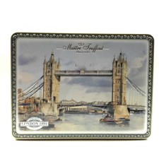 Big Metal Box Cookies Vintage Empty London For Farm And Storage 