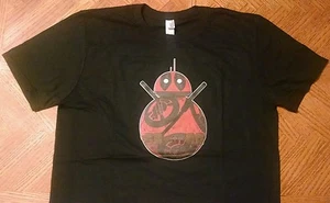 Maglietta DP-8 BB-8 Deadpool mash-up Marvel Star Wars Risveglio della Forza - Foto 1 di 1