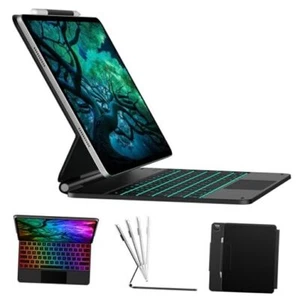 Keyboard Case for 2024 iPad Air 13 and iPad Pro 12.9 (6th, 5th, 4th, 3rd Black - Picture 1 of 7
