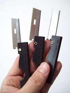 DERMA-SAFE FOLDING UTILITY RAZOR KNIFE, BLACK, EMERGENCY SURVIVAL, LOT OF 3, NEW - Picture 1 of 12