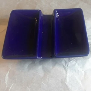 Crate & Barrel COBLAT BLUE Appetizer Porcelain Dish - Picture 1 of 7