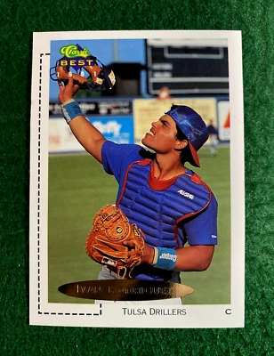 ⚾ 1991 Classic Best #BC7 RC SP Gold Ivan Rodriguez Texas Rangers MLB ⚾ - Image 1 of 3