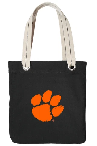 Clemson COOL BLACK Cotton Tote Bag HOT COLORS! Cover