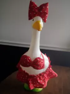 Goose clothes outfit - Red with white dots bikini w/bow for lg 24-27goose - Picture 1 of 4