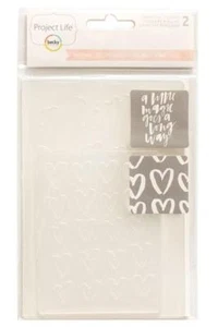Project Life INSPIRE (2) Embossing Folders Quote Heart Becky Higgins Planner - Picture 1 of 1