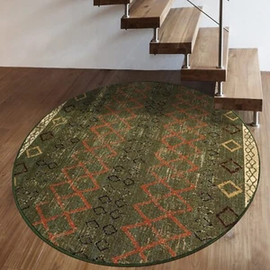 Antep Rugs Alfombras Non-Skid (Non-Slip) 5x5 Rubber Back Bohemian Distressed ... - Picture 1 of 7