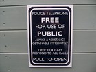 rigid a4 Dr. Who Tardis type telephone box sign reversed cut
