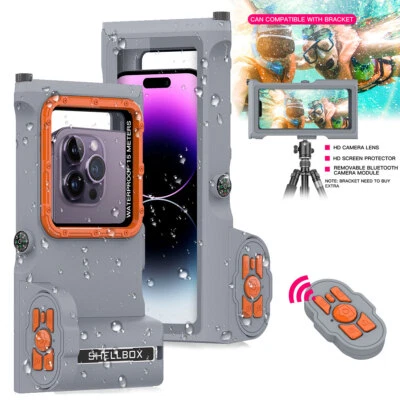 Underwater Diving Waterproof Phone Case Cover for iPhone 15 14 13 12 11 Pro Max - Image 1 of 4