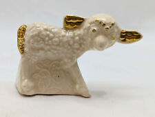 Vintage Homer Laughlin Harlequin Small White with Gold Trim Lamb