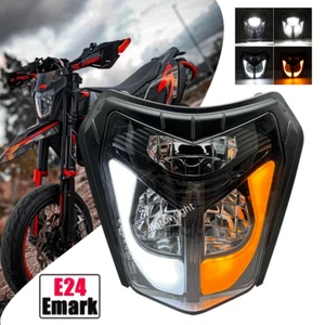 NEW LED Headlamp DRL w/Yellow Turn For KTM EXC XCW EXC-F 250 300 350 450 500 690 - Picture 1 of 14