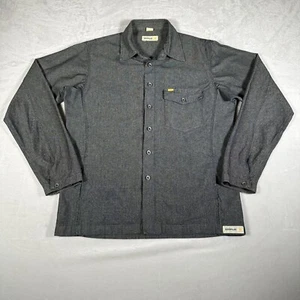 Caterpillar CAT Men Shirt Workwear 100% Cotton Gray Size L Made in Hong Kong - Picture 1 of 13