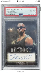 2004 Rittenhouse The Chronicles of Riddick VIN DIESEL autograph PSA 8 NM-MT - Picture 1 of 2