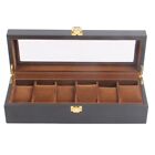 Coffee Color Lining Wooden Watch Display Case, Glass Topped Wooden Watch1800