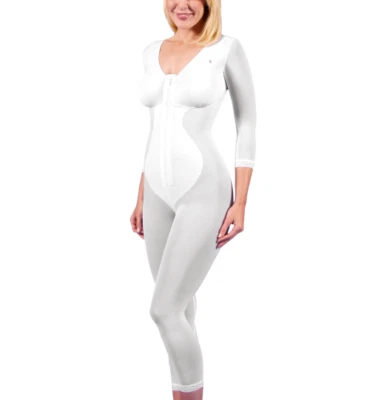 Zippered Below-Knee Bodysuit/ Liposuction Compression Garment Design Veron BA855 - Image 1 of 4