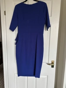 Diva Catwalk Women's Royal Blue Dress With Fan Detail. Excellent Condition - Picture 1 of 4