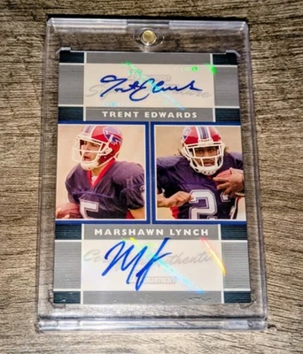 2007 Bowman Signs of the Future RC Marshawn Lynch/Trent Edwards Dual (AU,RC) /50 - Image 1 of 3