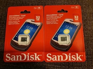 Karta microSDHC SanDisk 2-pak 32 GB Klasa 4 Karta pamięci SD, zapieczętowana - Zdjęcie 1 z 2
