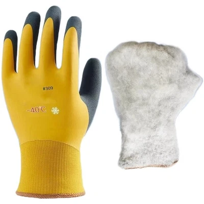 Thick Work Gloves Anti-slip Palm Latex Coating Puncture Resistant Palm - Image 1 of 4