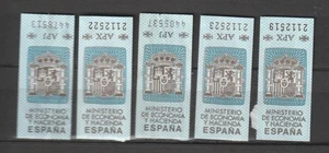 Spain Espagne Revenue Stamp Fiscal Tax Impuesto Tobacco Cigarettes 1 - Picture 1 of 1