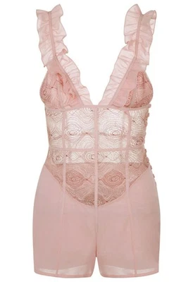 Peluche en polvo La Perla Elements M rosa seda Georgette lurex bordado $1070 Foto 1 de 3