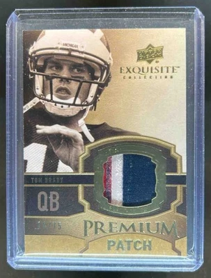 2010 Upper Deck изысканный Tom Brady Premium нашивка #/75 росомахи - Изображение 1 из 2