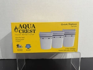 NUEVO (3) Filtro de grifo de agua Aqua Crest modelo AQU-FM-15RA bloque de carbono de coco - Imagen 1 de 5