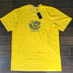Polo Ralph Lauren Herren T-Shirt LE SURF FRANCE 1967 Gelb Big & Tall 3XLT Neu - Bild 1 von 12
