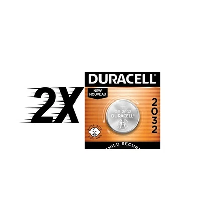 PAQUETE DE 2 UNIDADES DURACELL D2032 NUEVAS, BATERÍA DE CELDA DE MONEDA DE LITIO 3V CR2032 CADUCIDAD 2035 Foto 1 de 4