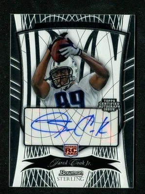 2009 Bowman Sterling Autograph #144 Jared Cook RC /499 Tennessee Titans - Image 1 of 2