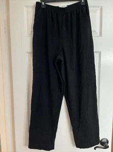 Sarah Bentley Women's Size 12 Pull on Pants Black EUC - Picture 1 of 5