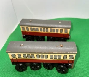 Thomas & Friends Wooden Railway 2 X Express Coach Train Tank Engine - Picture 1 of 10