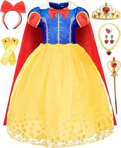 Costume Princess Dress for Toddler Girls with Accessories 3T Yellow - Picture 1 of 5