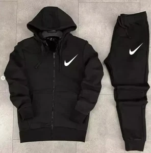 Men's Nike Hoodie Full Zip 2 piece tracksuit Sportswear Fleece Hoodie tracksuit - Picture 1 of 7