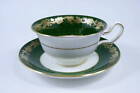 Wedgwood Whitehall Arris Green Cup Peony Saucer Pot